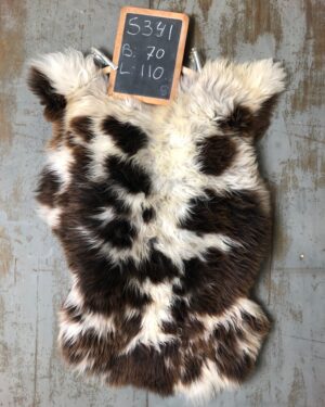 Bonte schapenvacht bruin wit